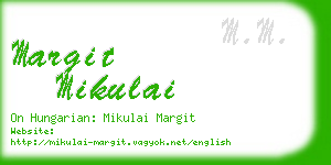 margit mikulai business card